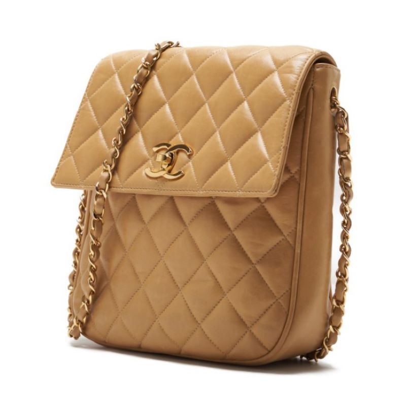 Chanel Matrasse  Strip Chain Shoulder  Beige  Shoulder Bag  Shoulder Bag Ladies Shoulder Bag Hybrid ? Ship??SS? E-
