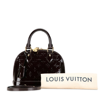 Louis Vuitton Monogram Vernis Alma BB Handbag Shoulder Bag 2WAY M91678 Amarant Pearl Patent Leather  Louis Vuitton