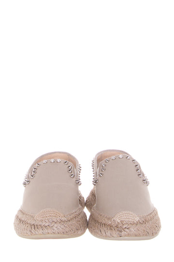 Christian Louboutin Taupe Studded Espadrille SZ 39