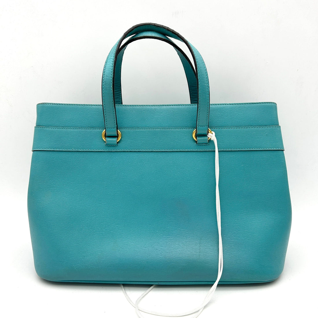 GUCCI Textured Calfskin Medium Bright Bit Tote Blue LA14699