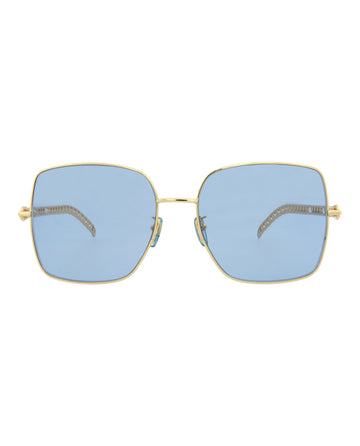 Square-Frame Metal Sunglasses