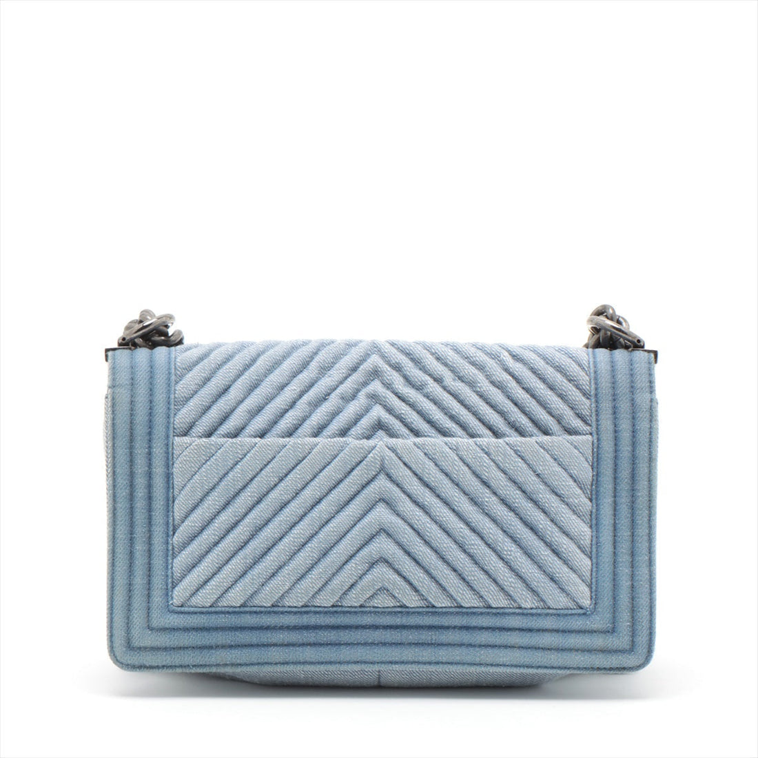 Chanel Blue Denim Chain Shoulder Bag