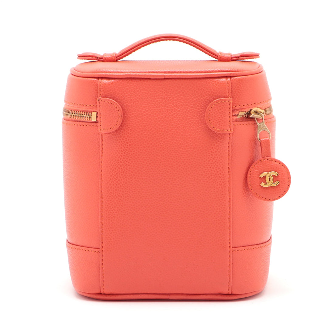 CHANEL Vanity Bag in Caviar Leather Orange