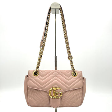 Gucci Pink Matelasse Leather Small GG Marmont Shoulder Bag Gucci  LA16947