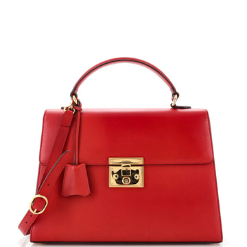 Padlock Top Handle Bag Leather Medium