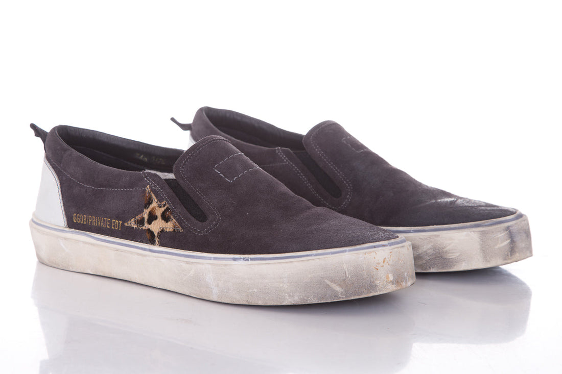 Golden Goose Grey Slip-On Sneakers SZ 41