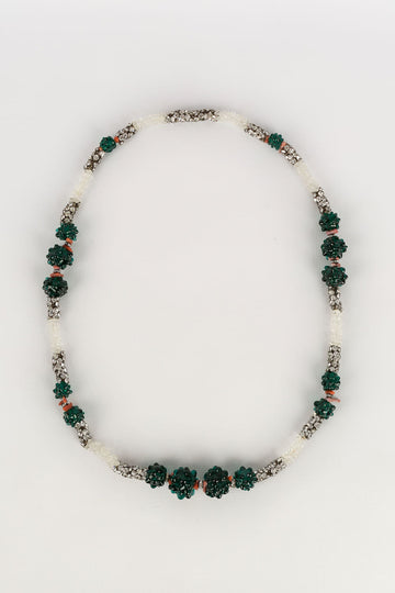 Collier en pâte de verre Rousselet