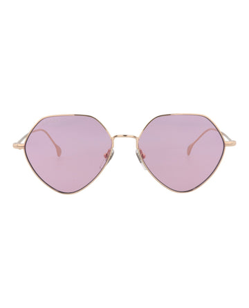 Square-Frame Metal Sunglasses