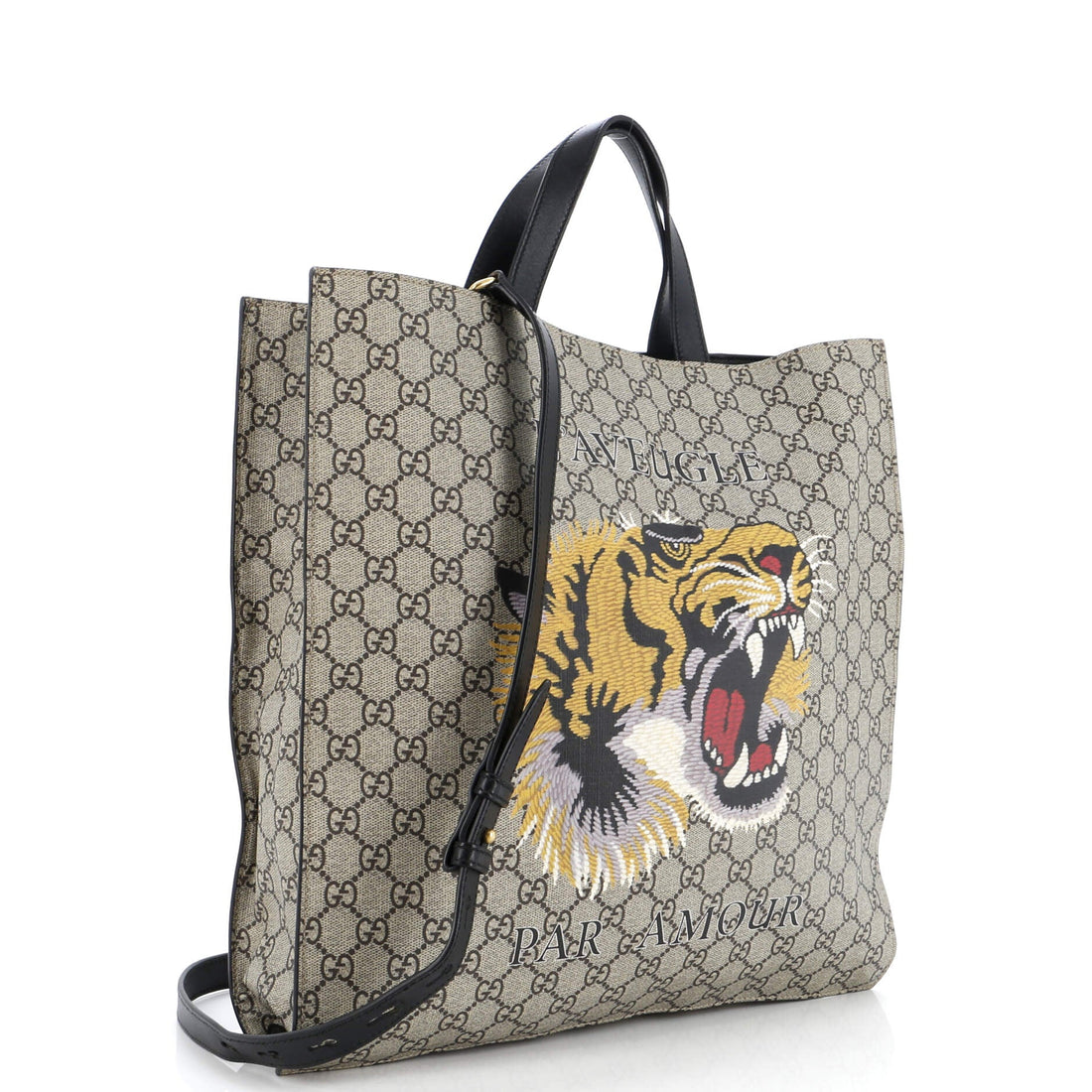 Convertible Soft Open Tote Printed GG Coated Canvas Tall
