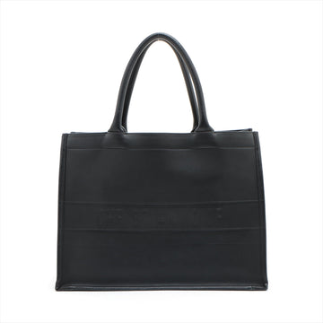 Christian Dior Book Tote Small Leather Black