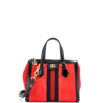 Ophidia Top Handle Tote Suede Small