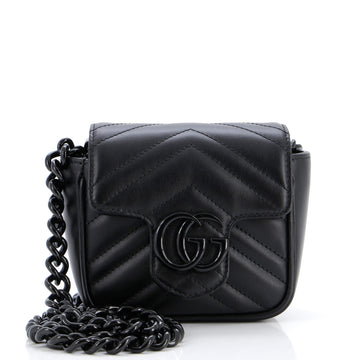 GG Marmont Flap Belt Bag Matelasse Leather