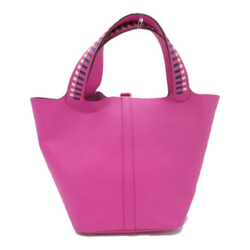 Hermes HERMES Picotin Lock MM Treasury Magnolia Tote Bag  Bag Leather  Epsom Pink Magnolia/Clé/Blue Sapphire-L ?Ancestral? EI BRANDOFF
