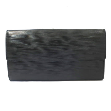 Louis Vuitton Portefolio Sarah M63742 Epi Black Black Silver G  Long Wallet Small  Mens Box  Bag