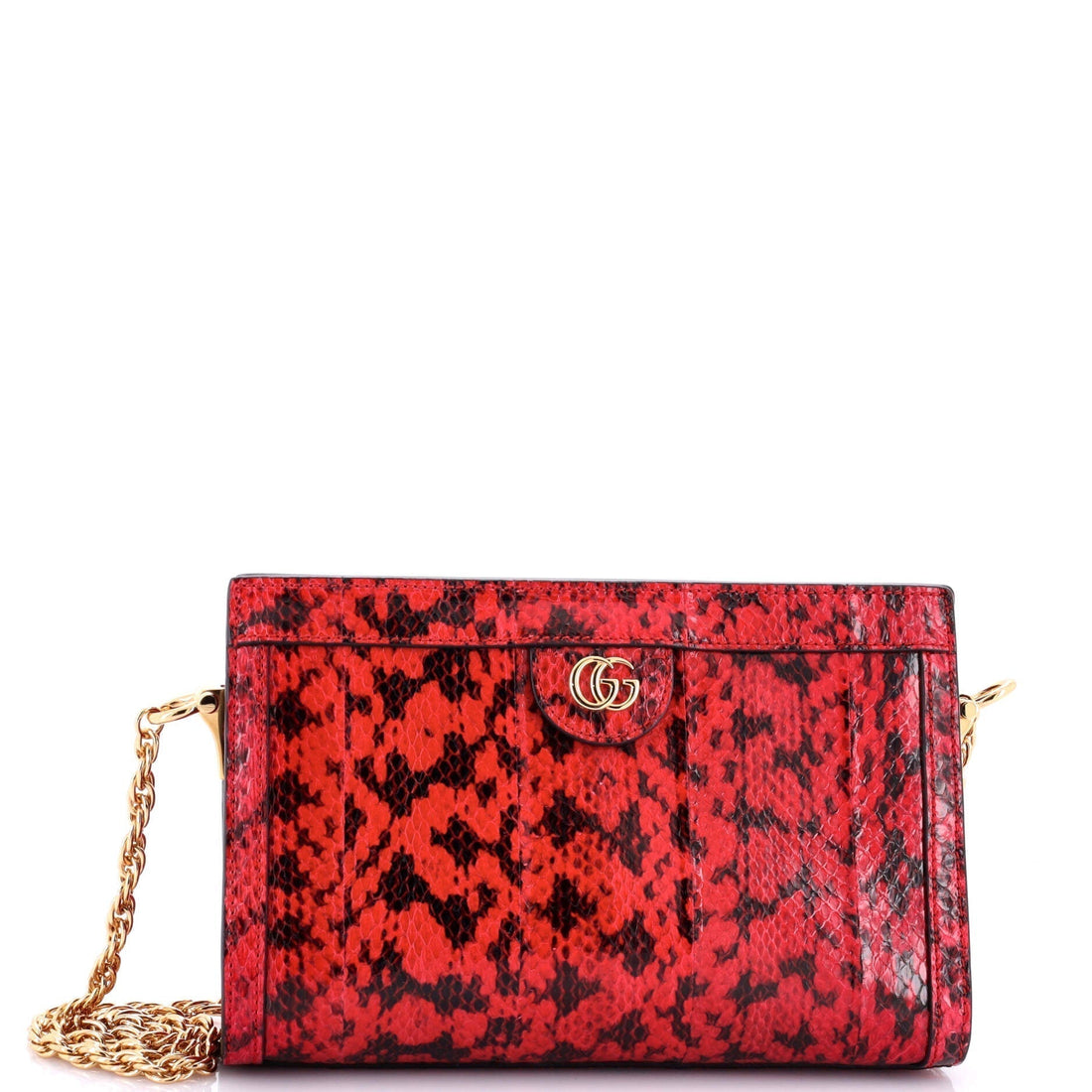 Ophidia Chain Shoulder Bag Snakeskin Small