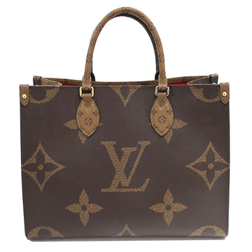 Louis Vuitton Bag On The Go MM Monogram Giant/Monogram Reverse M45321 Brown Red GD G  Woman  2WAY Purchase Certificate  Bag Box
