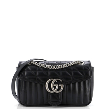 GG Marmont Flap Bag Mixed Matelasse Leather Small