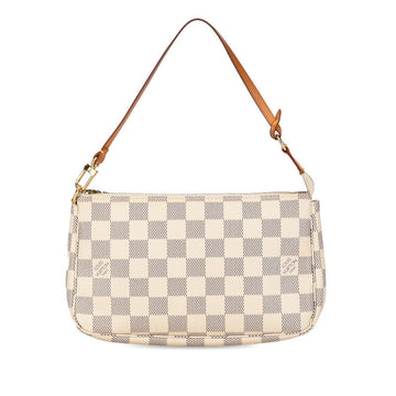 Louis Vuitton Damier Azur Poschet Accessory Porte N51986 White PVC Leather  Louis Vuitton