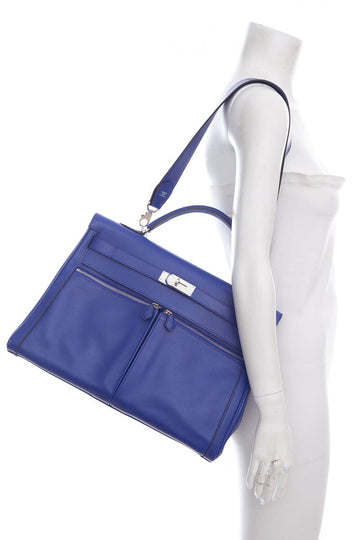 Hermès 2012 Swift Kelly Lakis 40 cm in Electric Blue