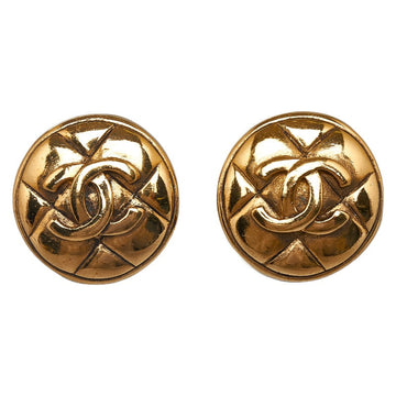 Chanel Matrases Cocomark Earrings Gold   Chanel