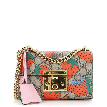 Padlock Shoulder Bag Printed GG Coated Canvas Small