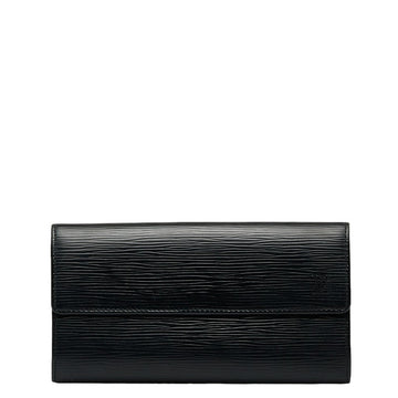 Louis Vuitton Epic Portfolio Sarah Long Wallet M63742 Noir Black Leather Men Louis Vuitton