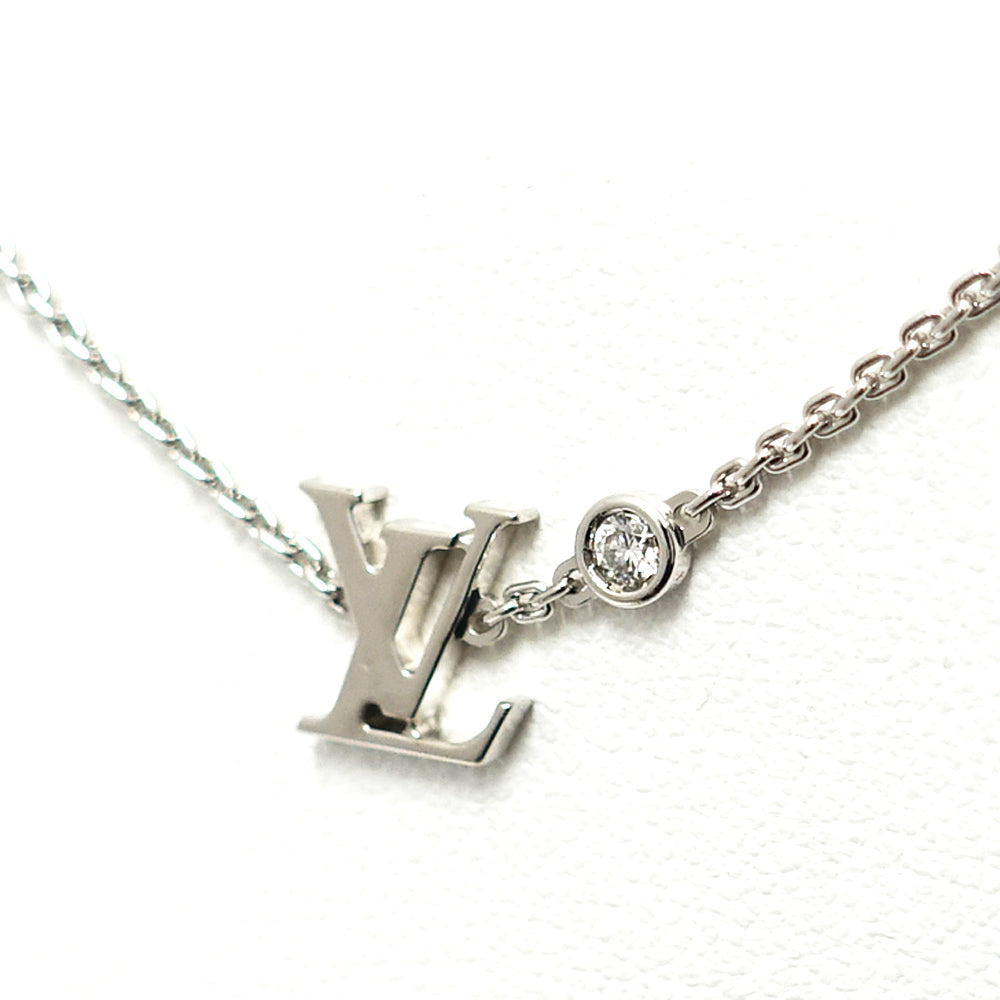 Louis Vuitton K18WG Idil Brossam LV Diamond Necklace 750WG Jewelry Q93653