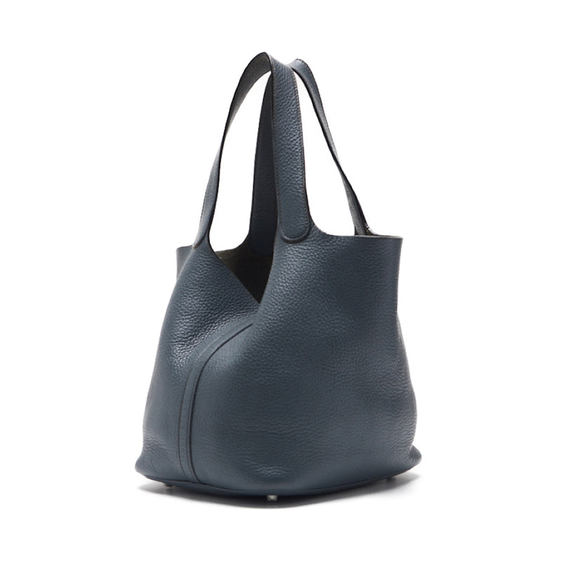 HERMES ERMES Picotin Lock MM Tote Bag  Clemence Blue Orange (Silver G ) Tortoise Bag  Start Bag Lady Back Shoulder Bag Hybrid ? Ship? Dharma Bookstore Online