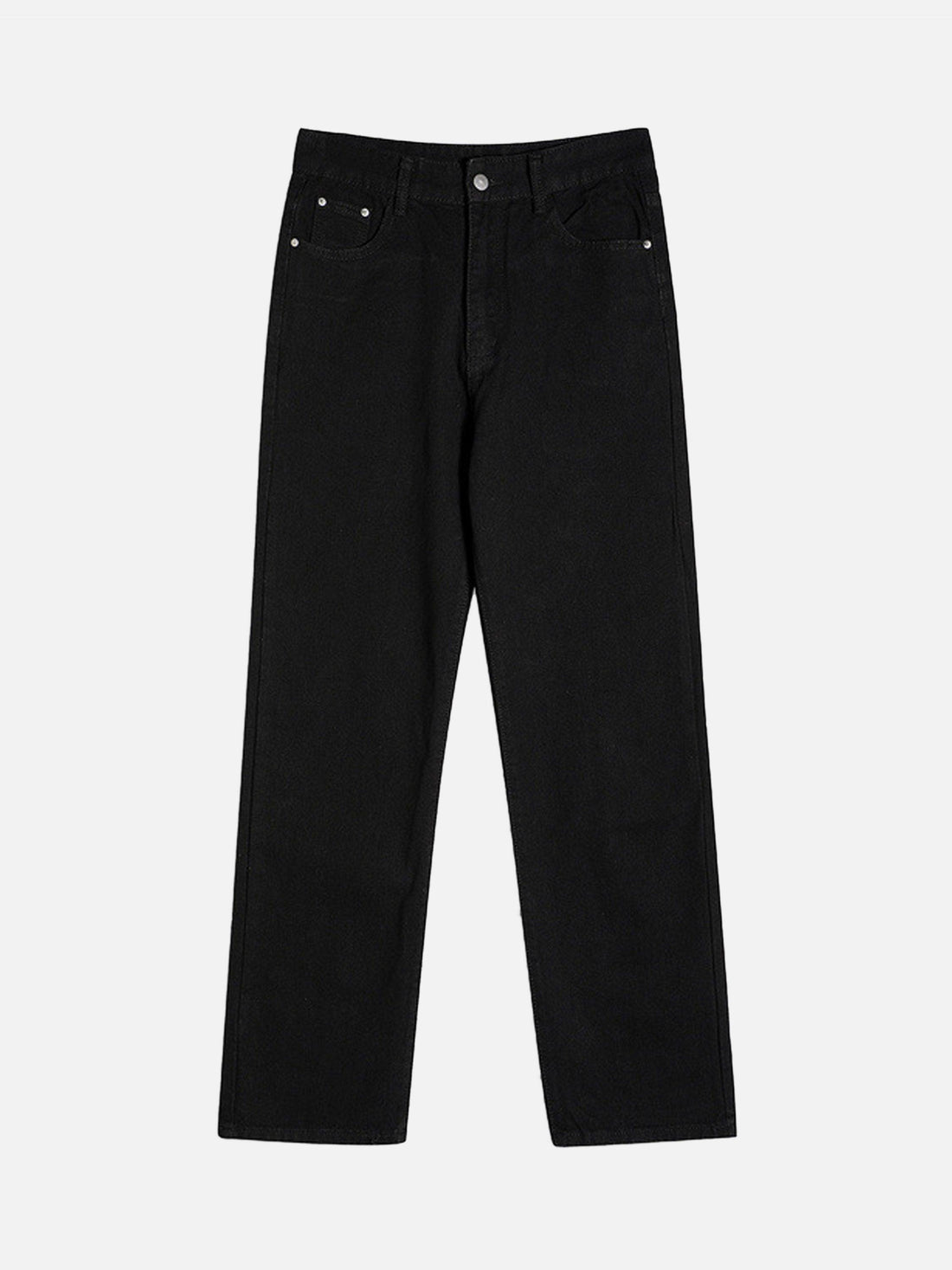 1984 American High Street Burning Text Embroidered Letters Jeans -1478