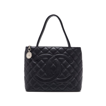 Chanel Matrasse ed Tote Caviar S Black (Silver G ) 's Bag Lady's Start Bag Tote Bag Hybrid ? Ship? Khao Yamamoto Online