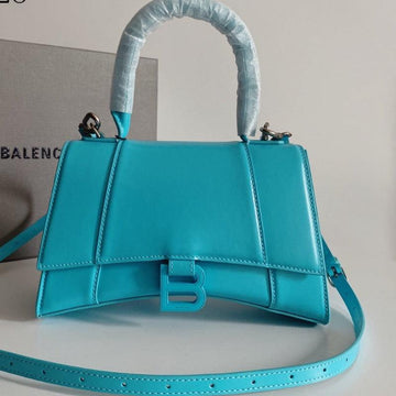 Makersluxe - Hourglass Small Mock-croc Top-handle Bag Blue