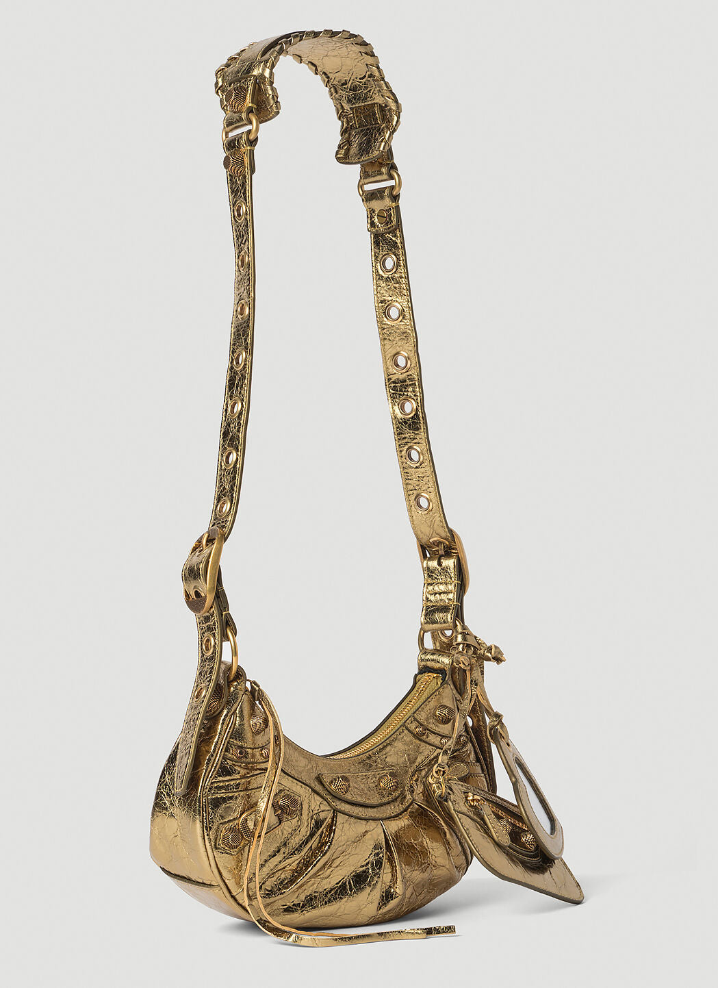 Balenciaga Women Le Cagole Xs Metallic Shoulder Bag