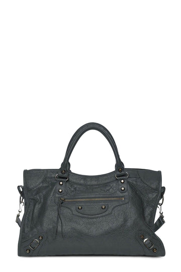 Classic City M Dark Grey with Bronze Hardware