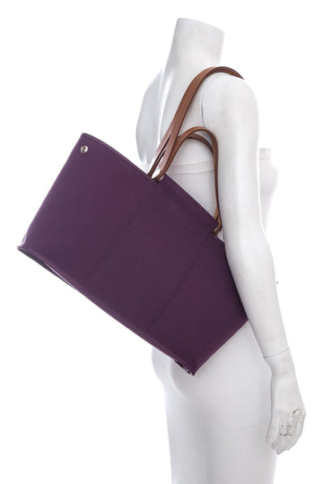 Hermès Purple Toile Officier Cabag Elan Handbag