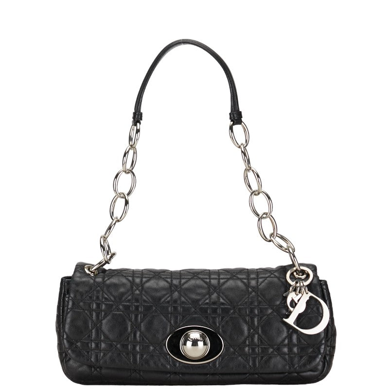 Dior Lady Chain Shoulder Bag Black Leather  Dior