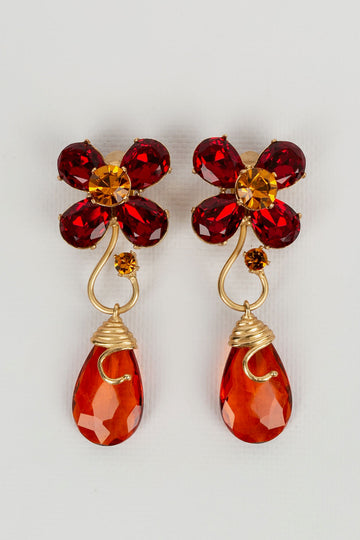 Boucles d'oreilles fleur Yves Saint Laurent