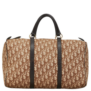 Dior Traveller Boston Travel Bag Brown Canvas Leather  Dior