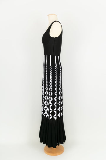 Robe noire et blanche Alaïa
