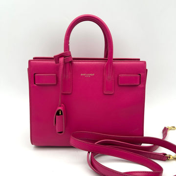 SAINT LAURENT Calfskin Nano Sac De Jour Bubblegum LA8543