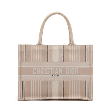 Christian Dior Book Tote Small Linen  Bag Beige Tote Bag