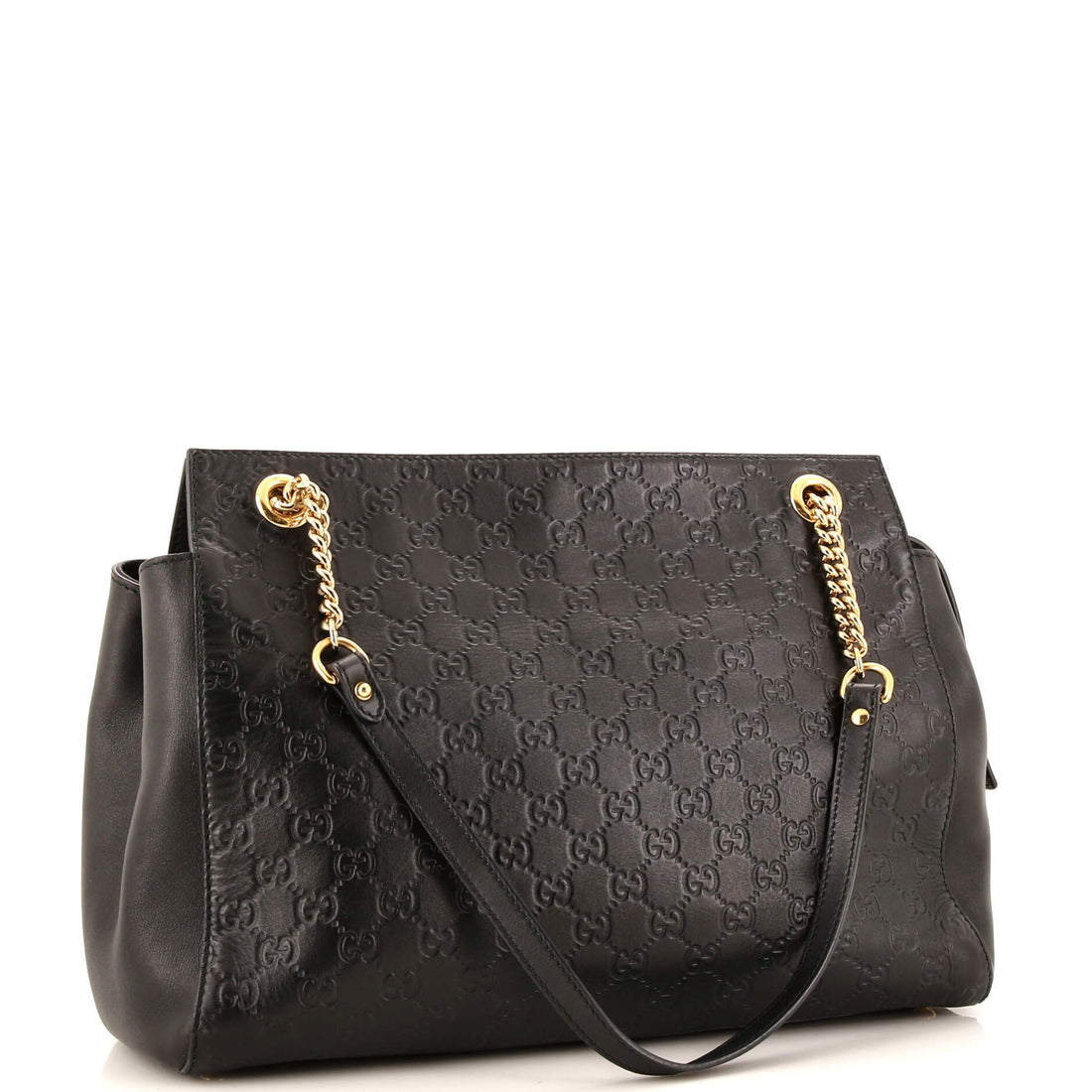 Soft Signature Shoulder Bag Guccissima Leather Large