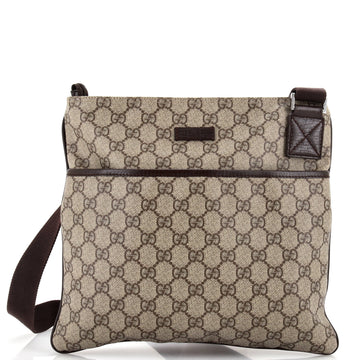 Flat Messenger Bag GG Coated Canvas Medium