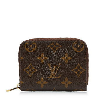 Louis Vuitton Monogram Zippe Coinpass Coincase M60067 Brown PVC Leather  Louis Vuitton