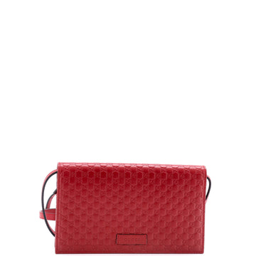 Wallet on Strap Microguccissima Leather