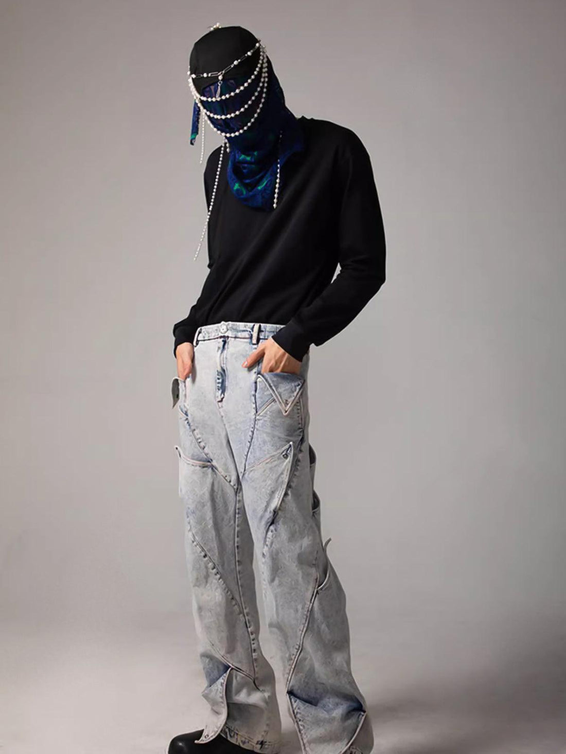 Makersluxe High Street Deconstructed Washed Jeans
