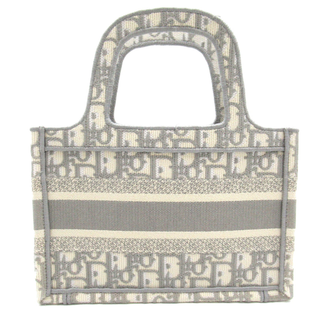 Christian Dior Book Tote Mini Bag Linen Grey