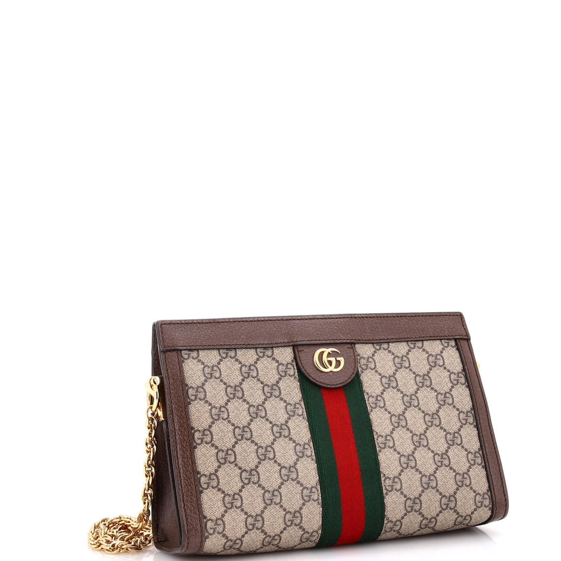 Ophidia Chain Shoulder Bag GG Coated Canvas Small