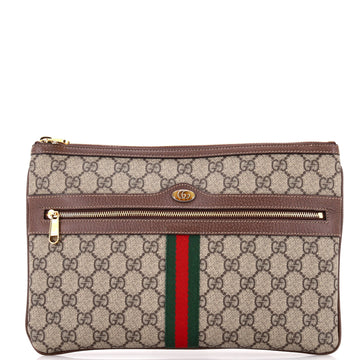 Ophidia Zip Pouch GG Coated Canvas Large