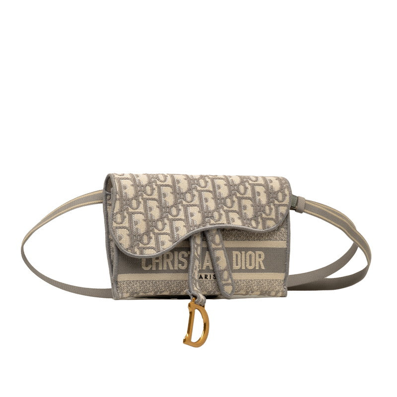 Dior x Embroidery Waist Bag Body Bag Shoulder Bag Gr White Canvas Denim  Dior