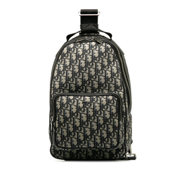 Christian Dior Oblique Trotter Mini Sling Bag Body Bag Waist Bag Navy